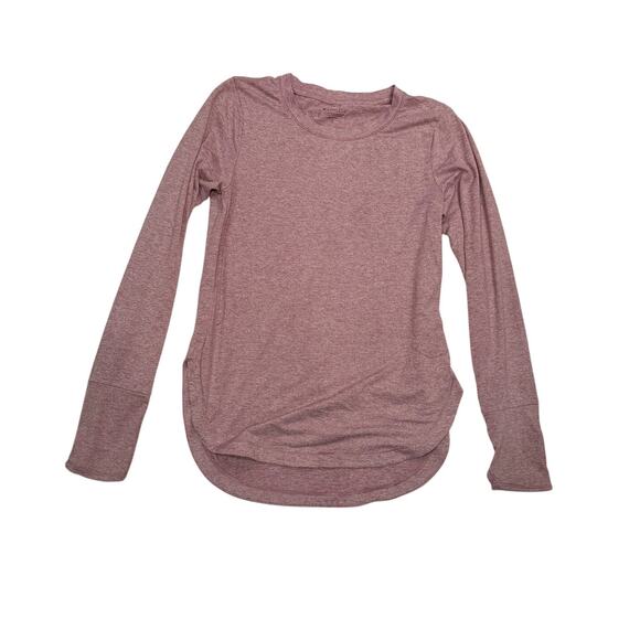 Athleta Tops - Athleta Uptempo Long Sleeve Top XS Heathered Red Thumbhole Activewear Base Layer